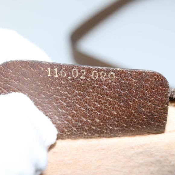 GUCCI GG Supreme Web Sherry Line Shoulder Bag Beige Green 116 02 089 Auth 73003 - Picture 12 of 16